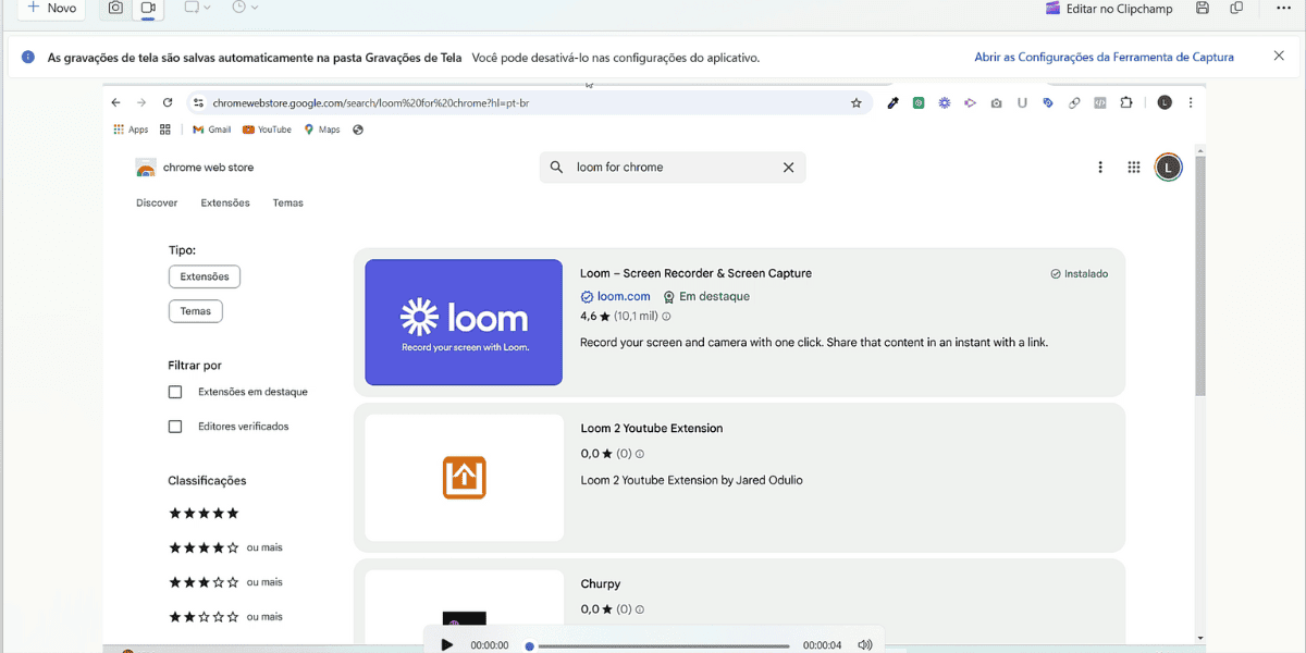 Ferramenta loom for chrome
